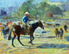 Oil painting titled "Cool Mule".